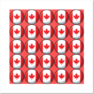 Canada National Flag Pattern Posters and Art